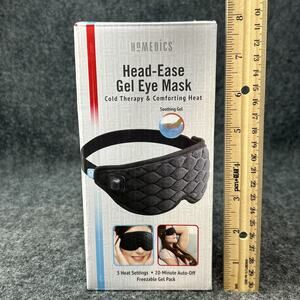 NEW HoMedics Eye Mask Head Ease Freezable Gel Heat Cold Therapy Plush LED Relief